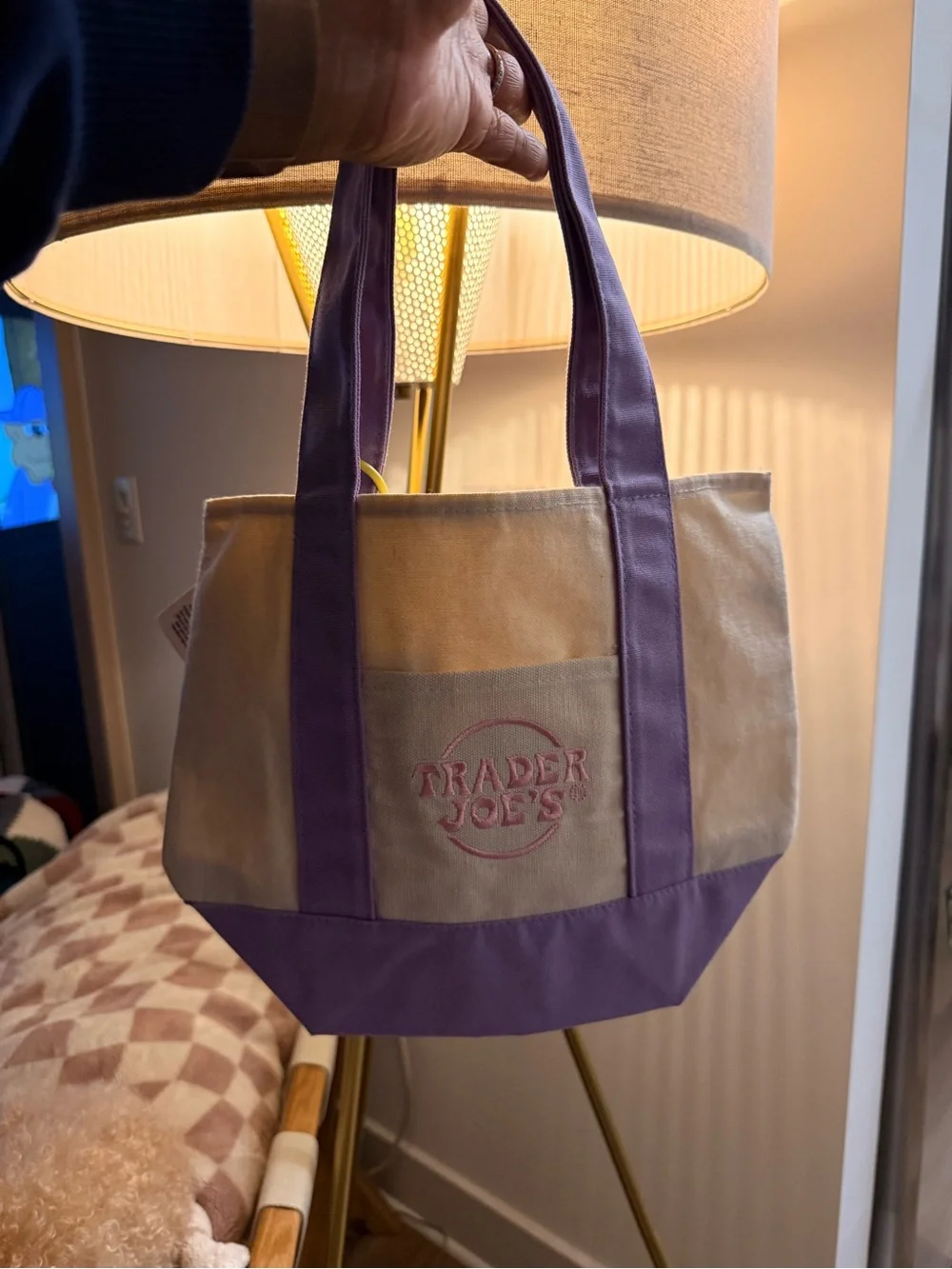 Trader Joe’s Mini Lavender Tote Bag